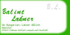 balint lakner business card