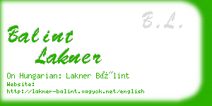 balint lakner business card
